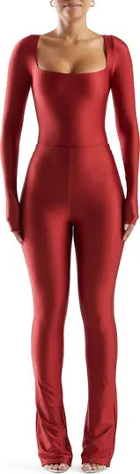 Naked Wardrobe Squared Away Long Sleeve Bodysuit | Nordstrom | Nordstrom