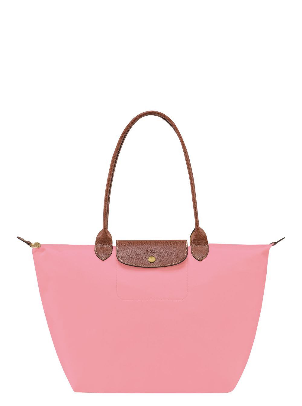 Longchamp le Pliage Original Pink Shoulder Bag With Embossed Logo In Canvas Woman | Italist.com US