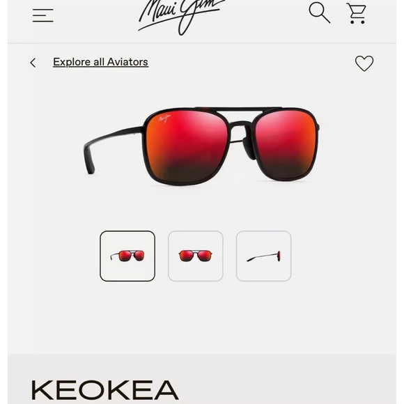 NEW Maui Jim Keokea red sunglasses MJ447-04T 55 | Poshmark
