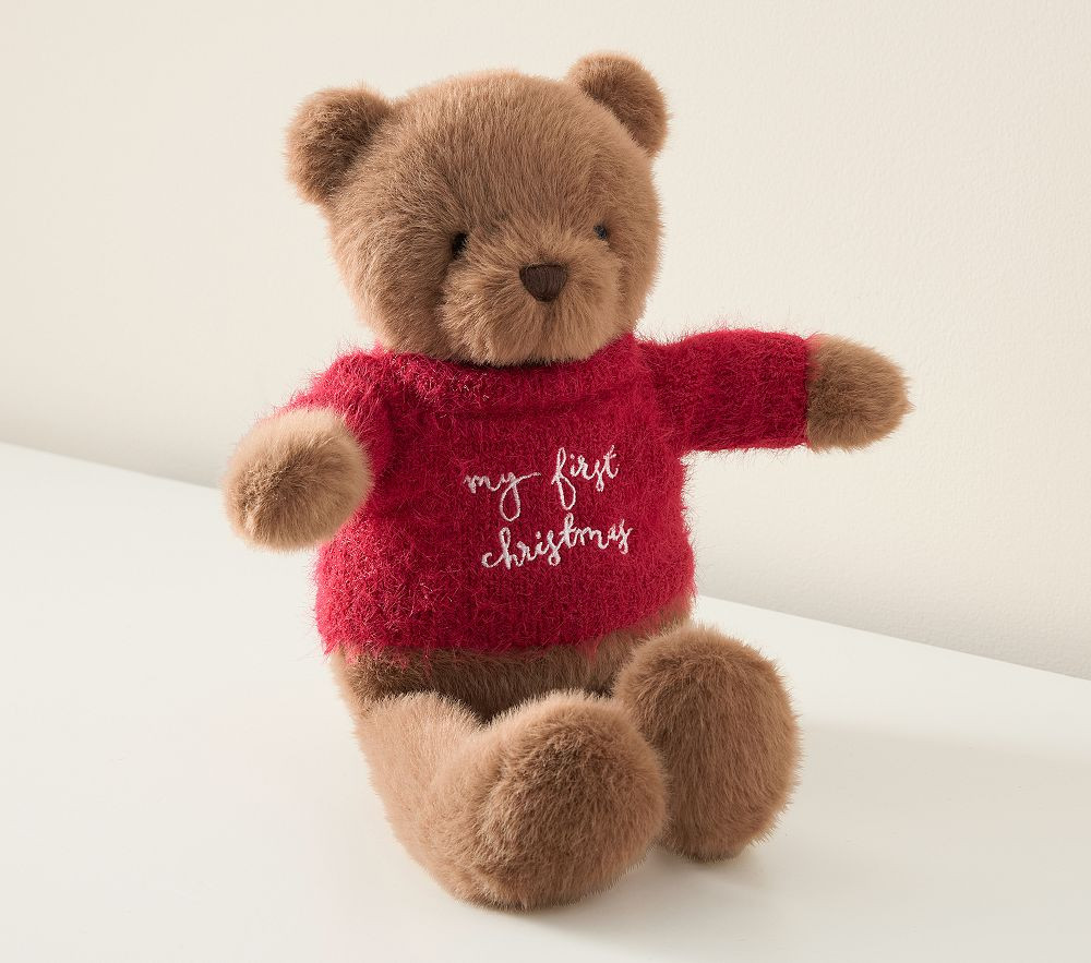 My First Christmas Bear In Sweater | Pottery Barn Kids