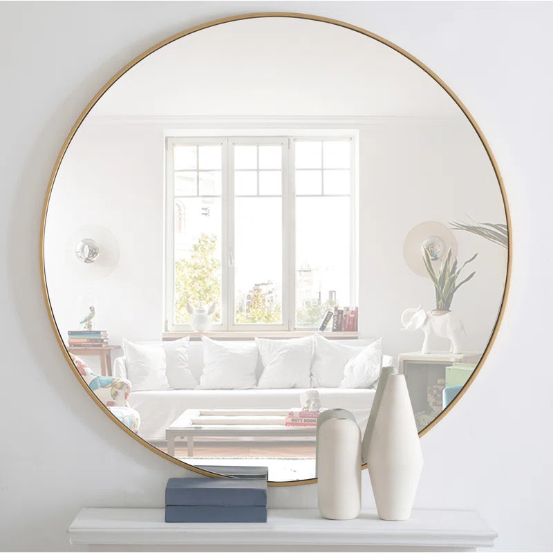 Sabine Metal Round Wall Mirror | Wayfair North America