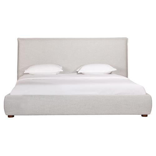 Holden Modern Classic Grey Upholstered Bed - Queen | Kathy Kuo Home