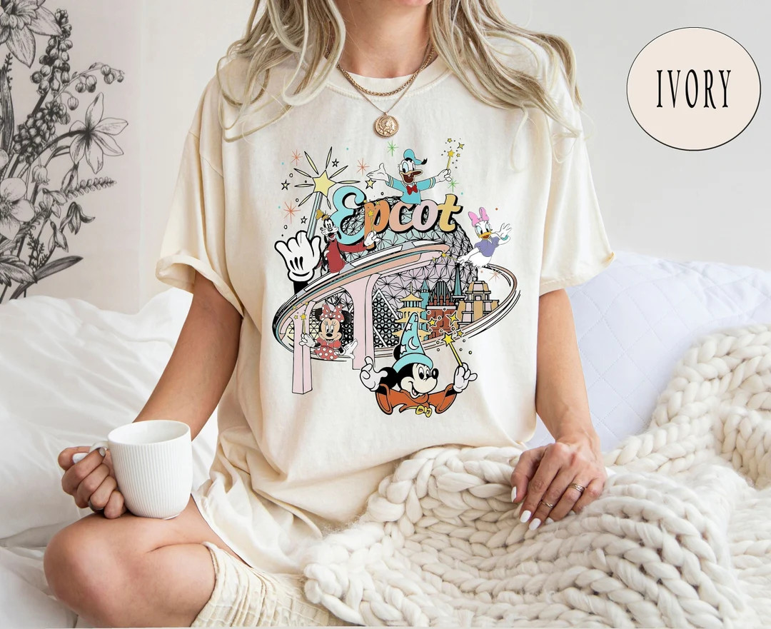 Disney Epcot Comfort Colors® Shirt, Vintage Epcot 1982 Shirt, Vintage Disney Shirt, Mickey and F... | Etsy (US)