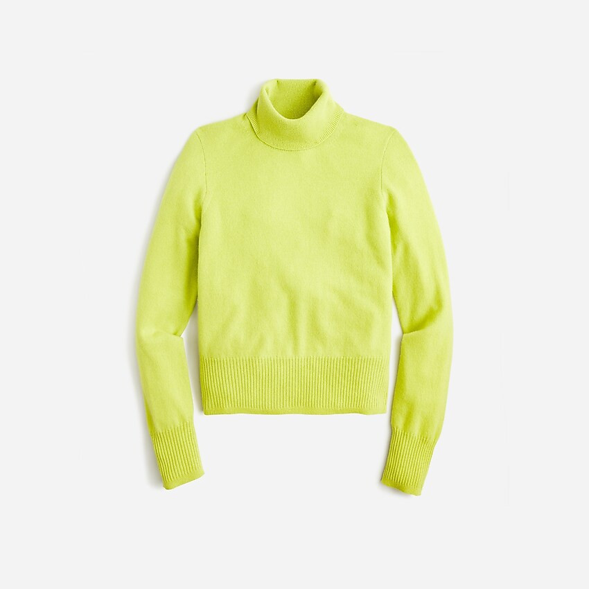 Cashmere cropped turtleneck sweater | J. Crew US