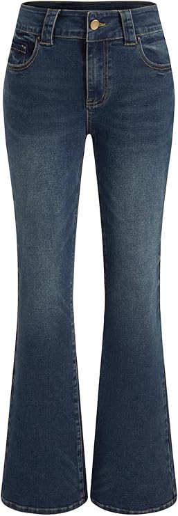 CIDER Jeans for Women Trendy Denim Low Waist Flared Jeans Solid Pocket High Stretch Flared Leg Tr... | Amazon (US)