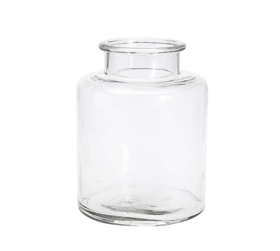 Shouldered Clear Glass Vase, Large | Pottery Barn (US)