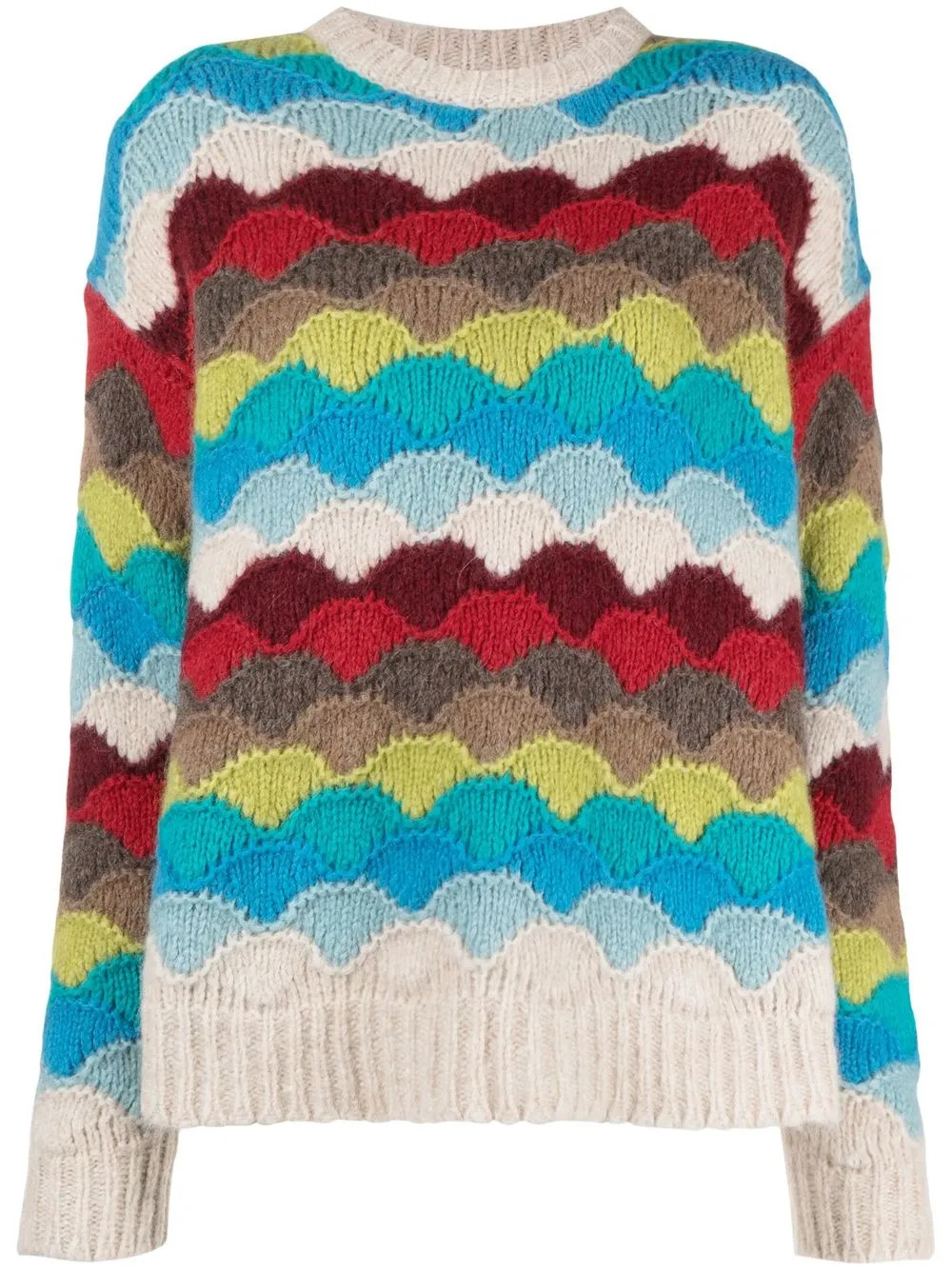 Under The Northern Sky wave motif jumper | Farfetch Global
