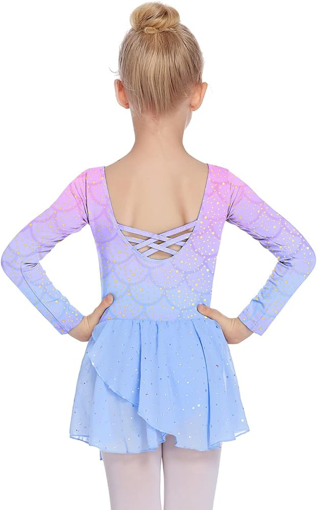 Arshiner Kids Girls Classic Long Sleeve Leotard Dance Ballet Dress | Amazon (US)