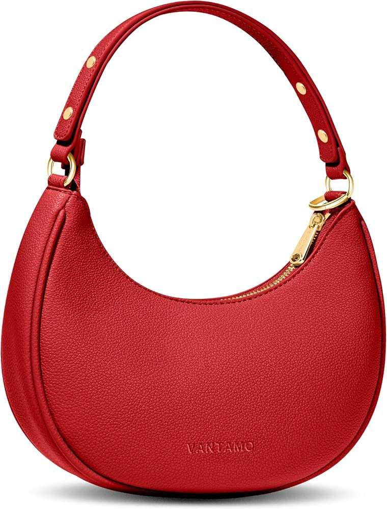 Vantamo Crescent Bags For Women with RFID Protection, Half Moon Clutch Purses for Women with Anti... | Amazon (US)