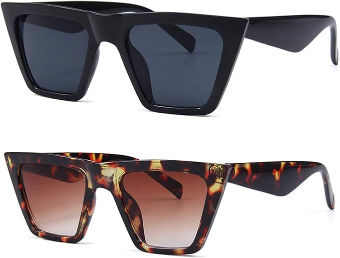 SORVINO Vintage Small Sunglasses Retro Cateye Sunglasses for Women Men Square Frame | Amazon (US)