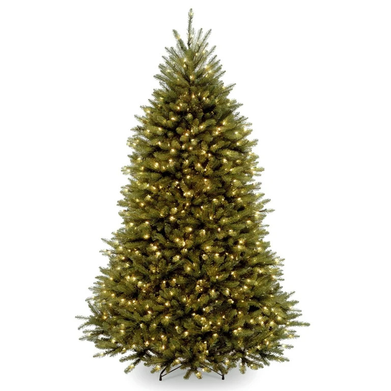 National Tree Company Pre-Lit Artificial Christmas Tree, Green, Dunhill Fir, Clear Lights, Includ... | Walmart (US)