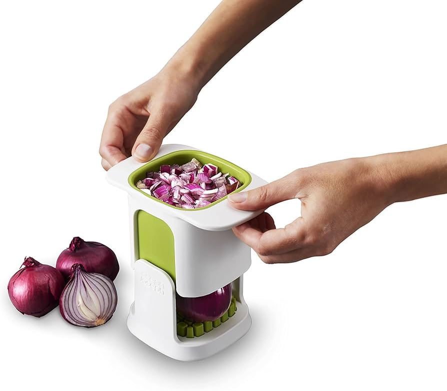 Joseph Joseph ChopCup Vegetable Chopper and Dicer, Sharp Stainless Steel blades, White | Amazon (US)