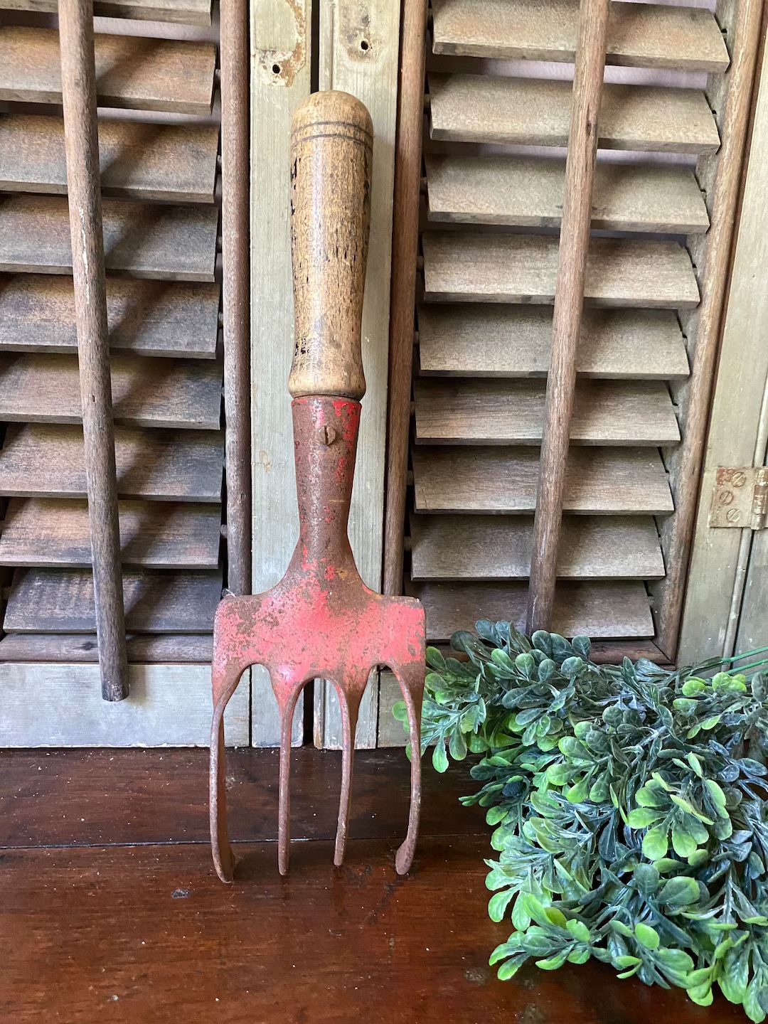 Vintage Hand Held Garden Toolwood Handlegarden Rake - Etsy | Etsy (US)