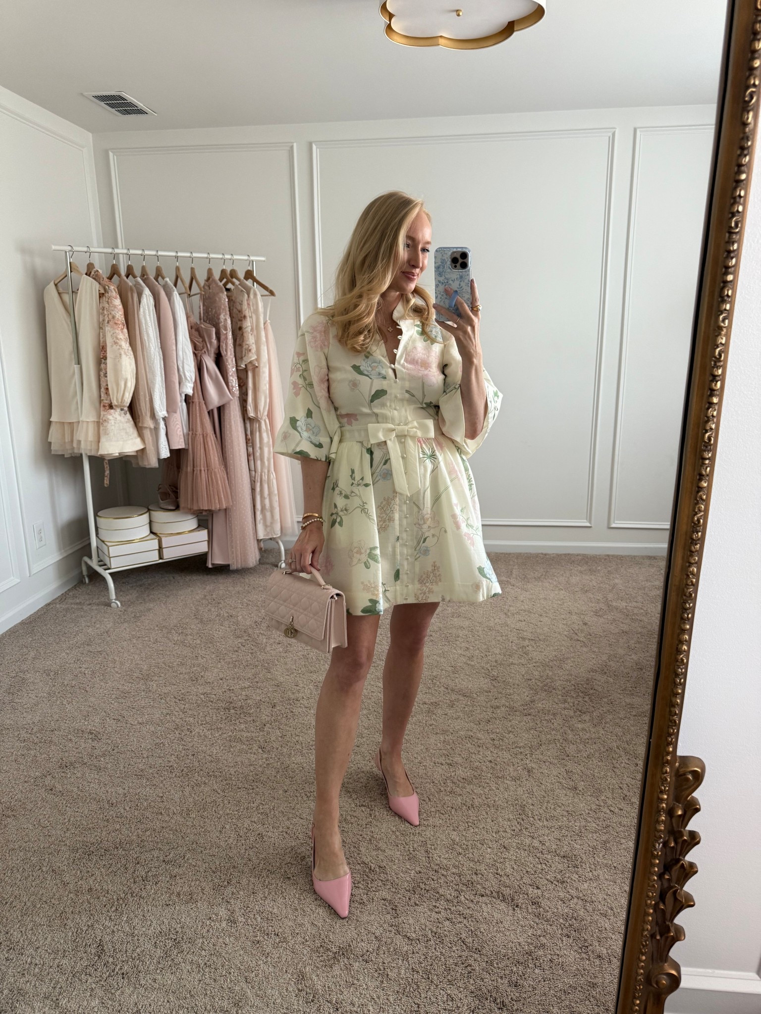 What I wore to a baby shower! Meet my new favorite dress, I’ve already styled it for 3 occasions and I’ve only had it for 2 days haha. Wearing a size 6. It runs a little small! 

Girly spring outfit // spring dress // shower dress // event dress // Easter dress 

#LTKSeasonal