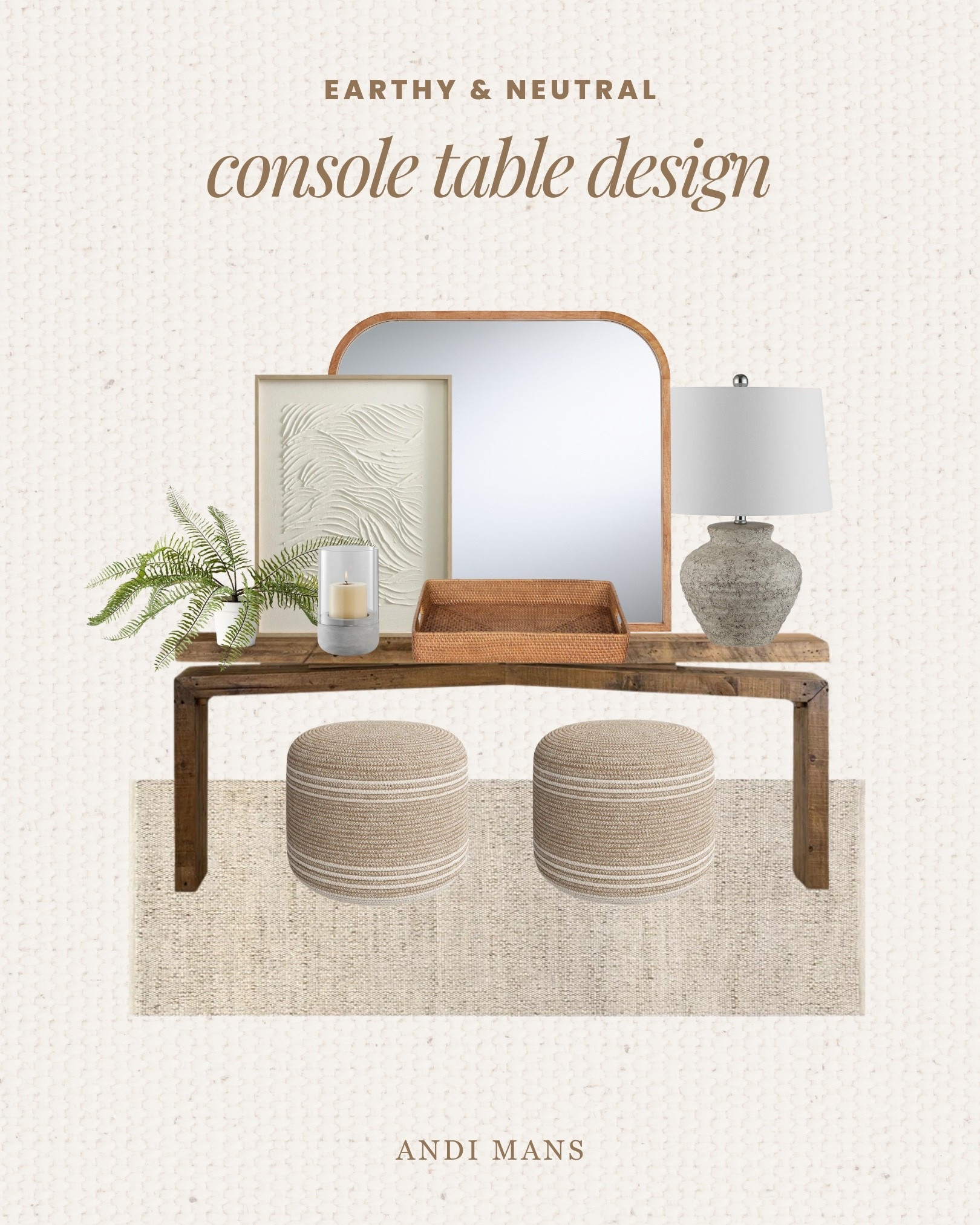 This earthy + neutral console table design. I love the entire look for a living room or entryway!

#LTKSaleAlert #LTKSeasonal #LTKHome