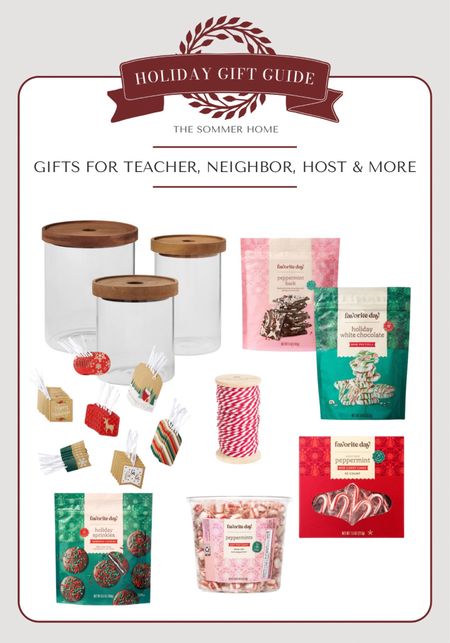 A cute gift idea for a neighbor, friend, host, delivery driver & more!  Fill a canister with goodies and wrap it in a bow and ornament !

#LTKfindsunder50 #LTKGiftGuide #LTKHoliday