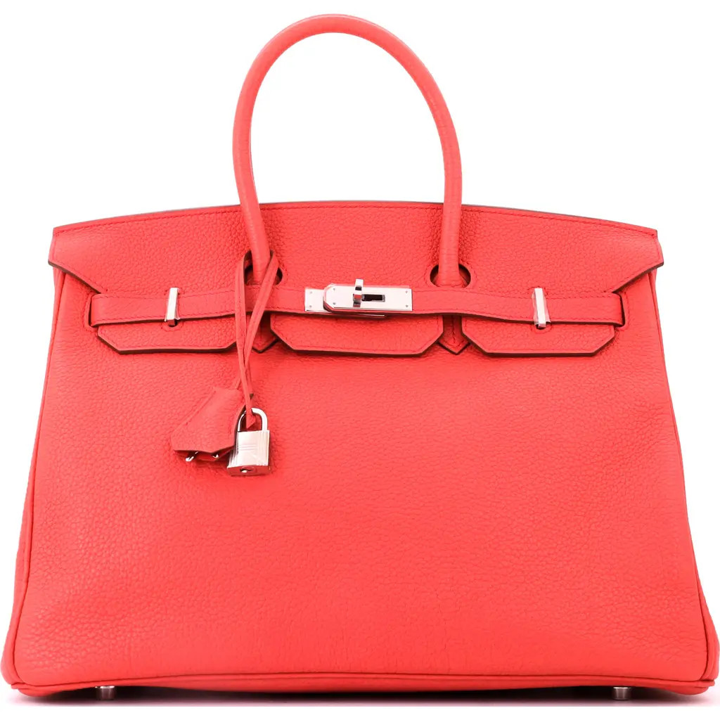 Pre-Owned Hermes Birkin Handbag Pink Togo with Palladium Hardware 35 in Bougainvillier at Nordstrom, Size Medium | Nordstrom
