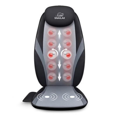Snailax Shiatsu Massage Cushion with Heat Massage Chair Pad Kneading Back Massager Black | Target