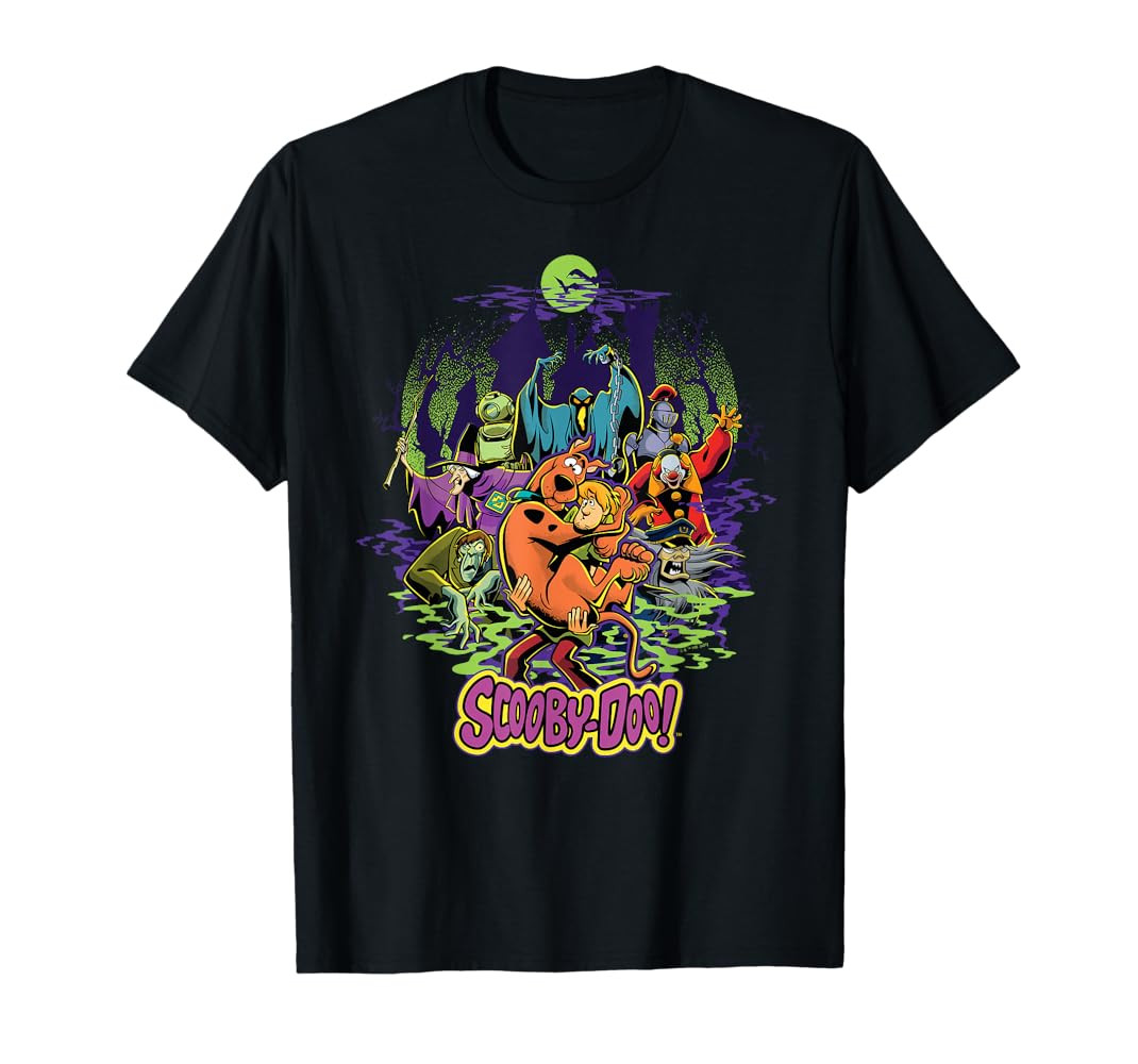 Scooby-Doo and Shaggy Chased by Monsters T-Shirt | Amazon (US)