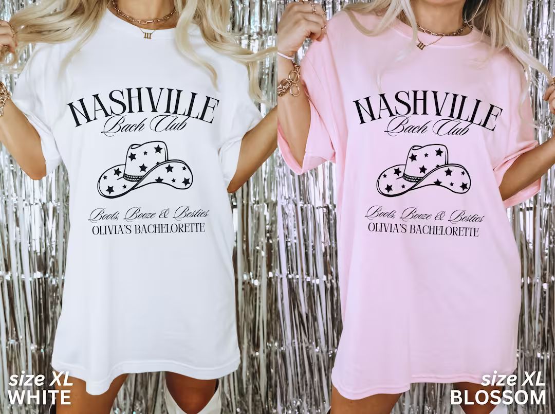 Nashville Bachelorette Party Shirts, Custom Bachelorette, Cowgirl Bach Club Bachelorette, Persona... | Etsy (US)