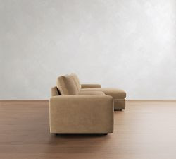 Sierra Leather Chaise Sectional (139"–154") | Pottery Barn (US)