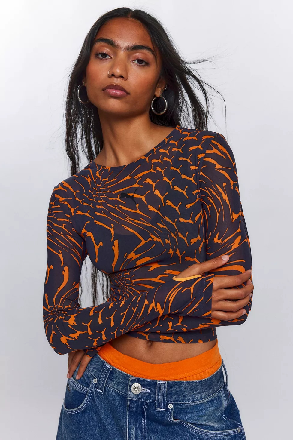 Puma Dare To Mesh Long Sleeve Tee | Urban Outfitters (US and RoW)