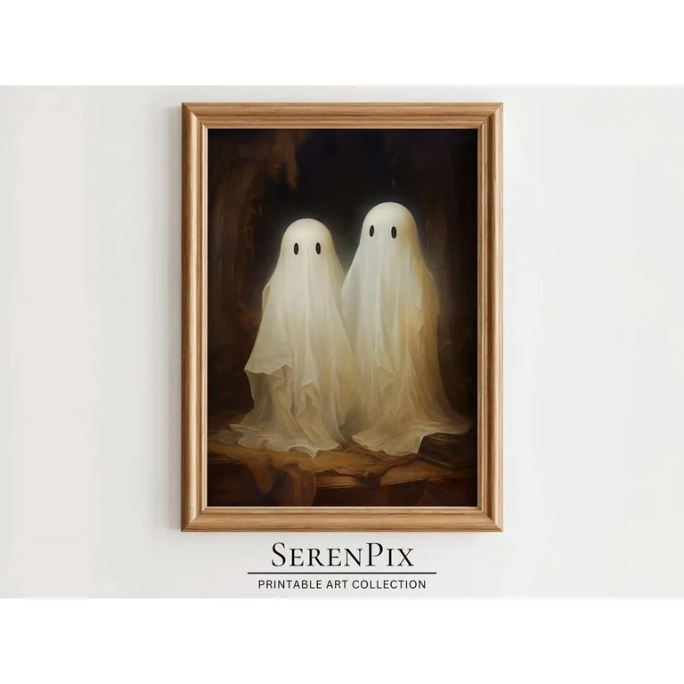 Ghost Art, Ghost Vintage Ghost Art, Unique Art, Spooky Art, Art Print Wall Art, Modern Wall Decor... | Walmart (US)