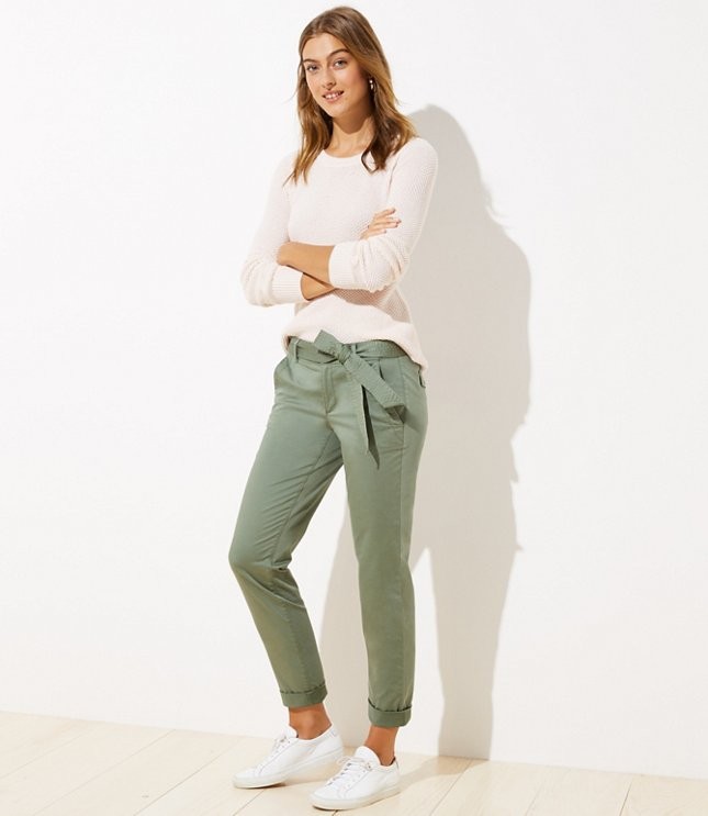 Slim Tie Waist Pants in Marisa Fit | LOFT | LOFT