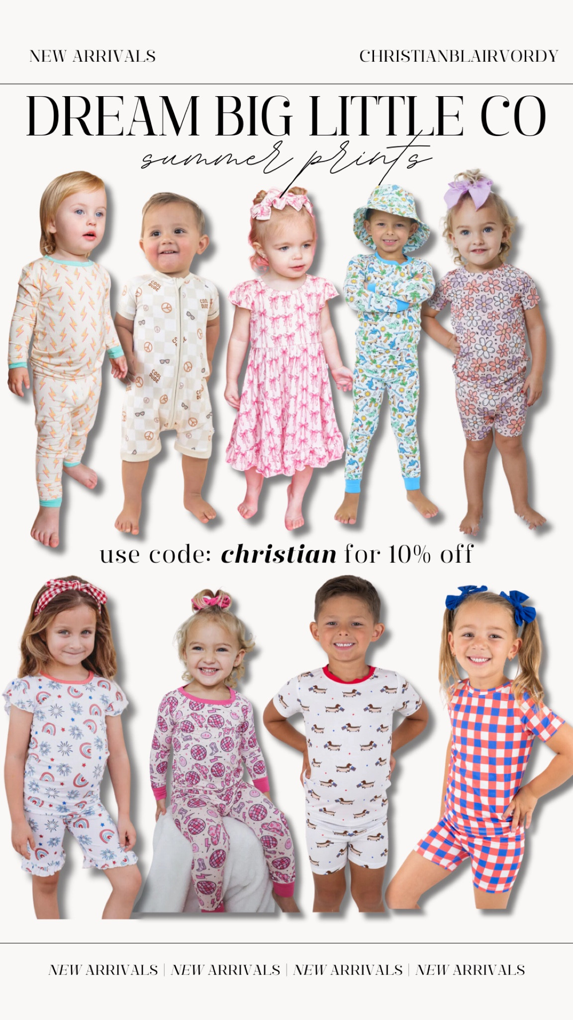 Use code: Christian for 10% off at checkout - New summer prints, for kids, dream big little co

#christianblairvordy 

#summer #kids #family #dreambiglittleco #bamboo #pjs #prints

#LTKFamily #LTKBaby #LTKKids