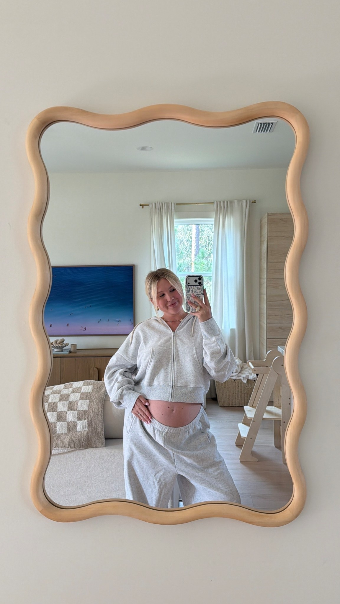 The cutest gray lounge set from aerie perfect for the bump!! Wearing a size L 

#LTKTravel #LTKBump #LTKootd