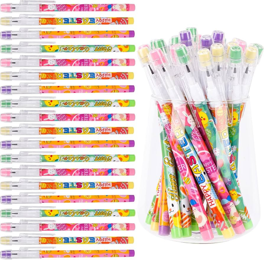 Kolewo4ever 48pcs HB Easter Pencils Translucent Pencil Multipoint Pencil Multicolor Non- Sharpeni... | Amazon (US)