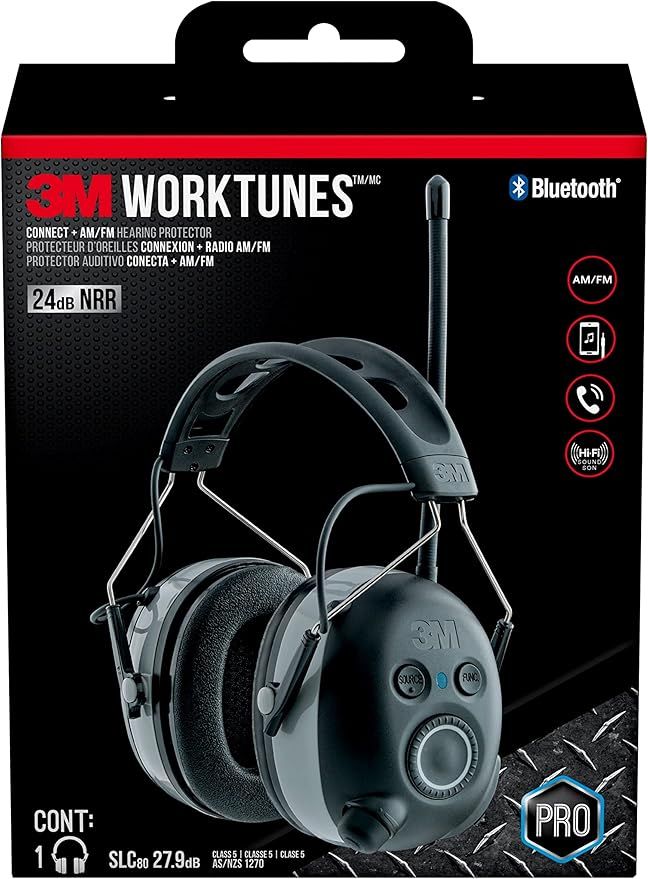 3M WorkTunes Connect + AM/FM Hearing Protector with Bluetooth Technology, Ear protection for Mowi... | Amazon (US)