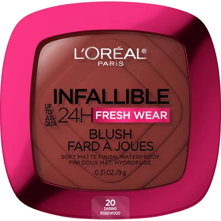 L'Oréal Paris Infallible Blush, Soft Matte Finish, Up to 24H, Daring Rosewood, 0.31 oz | Walmart (US)
