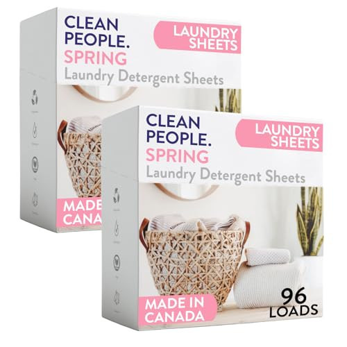 The Clean People Laundry Detergent Sheets - Laundry Soap - Ultra Concentrated, Recyclable Packaging, Stain Fighting - Spring Scent, 192 Pack | Amazon (US)