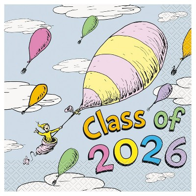 Dr. Seuss Graduation 40ct Lunch Napkins Class of 2026 | Target