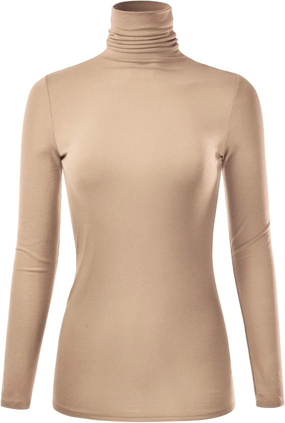 EIMIN Women's Long Sleeve Turtleneck Lightweight Pullover Slim Shirt Top (S-3XL) | Amazon (US)