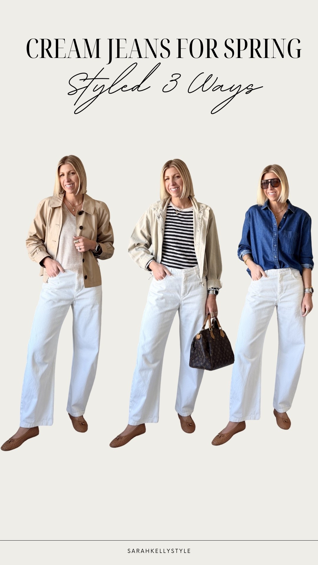 How to style cream jeans for spring!

#LTKootd #LTKgrwm #LTKSeasonal