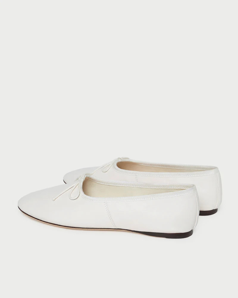 Landon Cream Leather Ballet Flat | Loeffler Randall