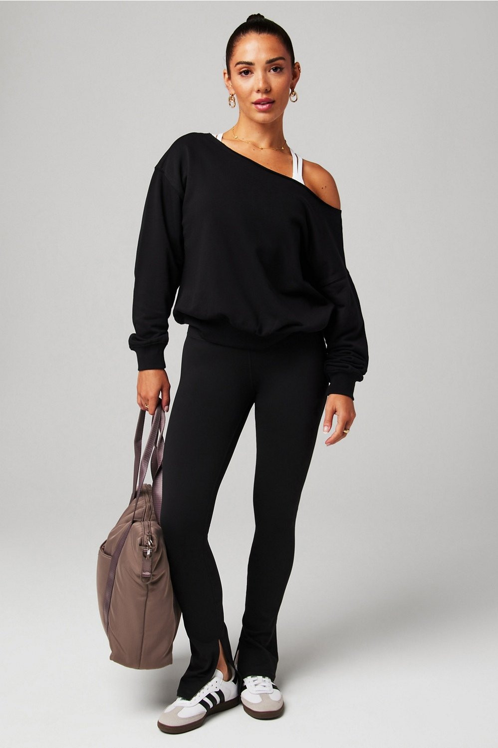 Year Round Terry Off Shoulder Sweatshirt | Fabletics