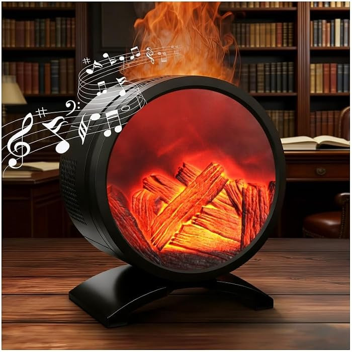 Fireplace Flame Oil Diffuser with Speaker & 260mL Fire Oil Diffuser,Essential Oil Diffuser 5 Colo... | Amazon (US)