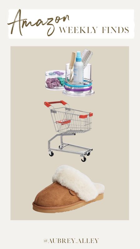 Amazon weekly finds! Kids grocery cart, my slippers and hair tie bathroom organizer 

#LTKhome #LTKshoecrush #LTKkids