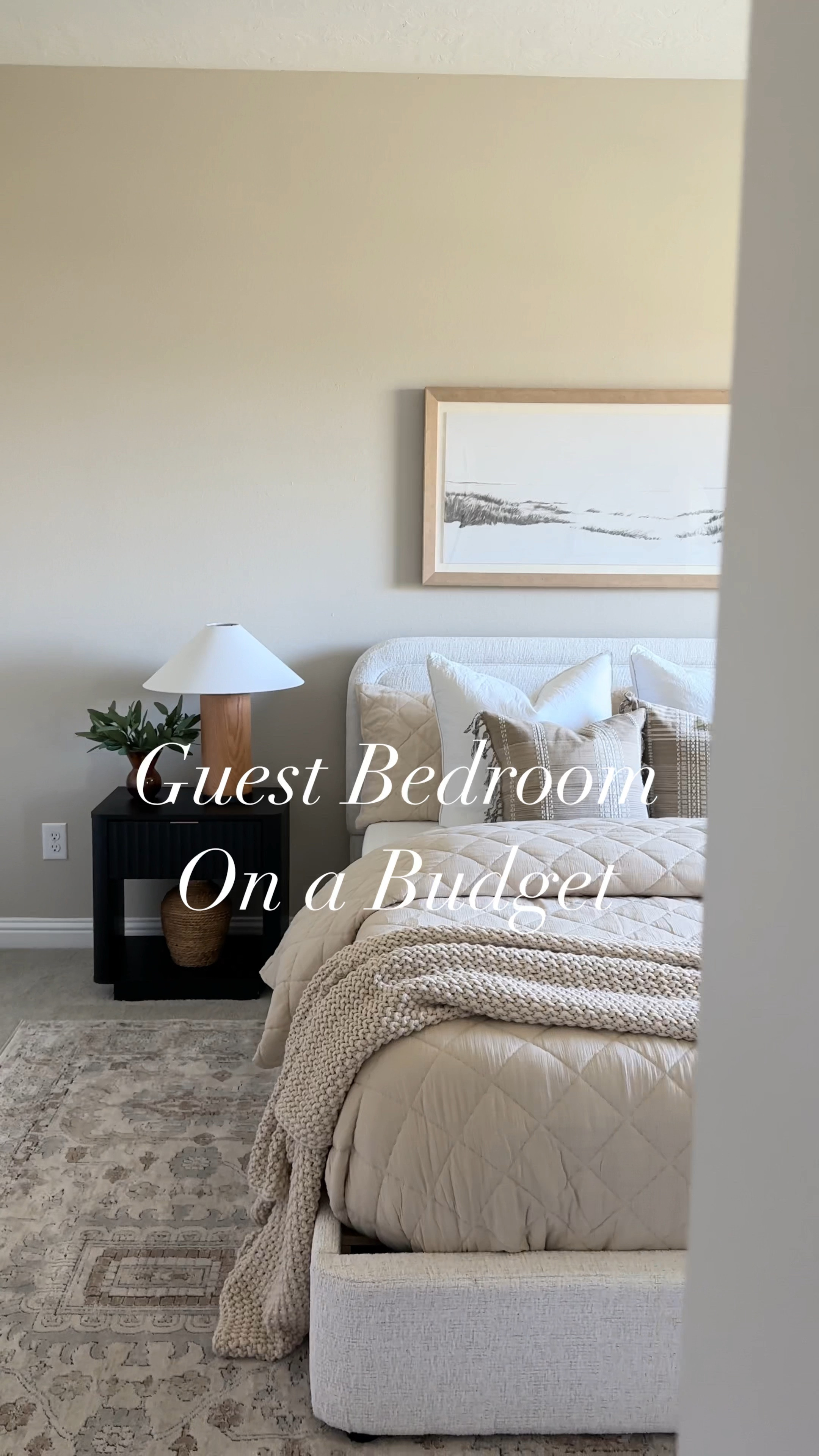 A look into our guest room! Where I used affordable finds without sacrificing style! From Walmart, Amazon and Target! From the designer look for less bed, to cozy and affordable bedding and plenty of storage. Perfect for a refresh just in time for hosting friends and family 

#LTKVideo 

#LTKWatchNow #LTKHome #LTKStyleTip