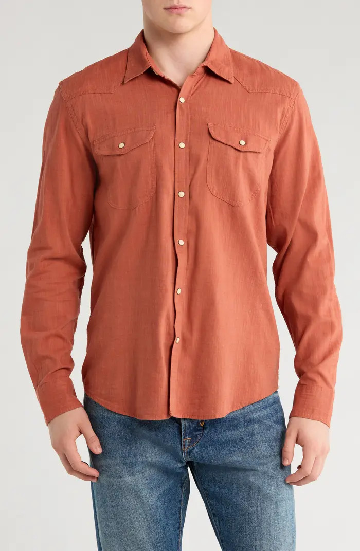 Lucky Brand Santa Fe Solid Western Button-Up Shirt | Nordstromrack | Nordstrom Rack