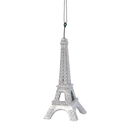 4"" silver shiny eiffel tower christmas ornament from paris famous landmarks ornaments | Walmart (US)