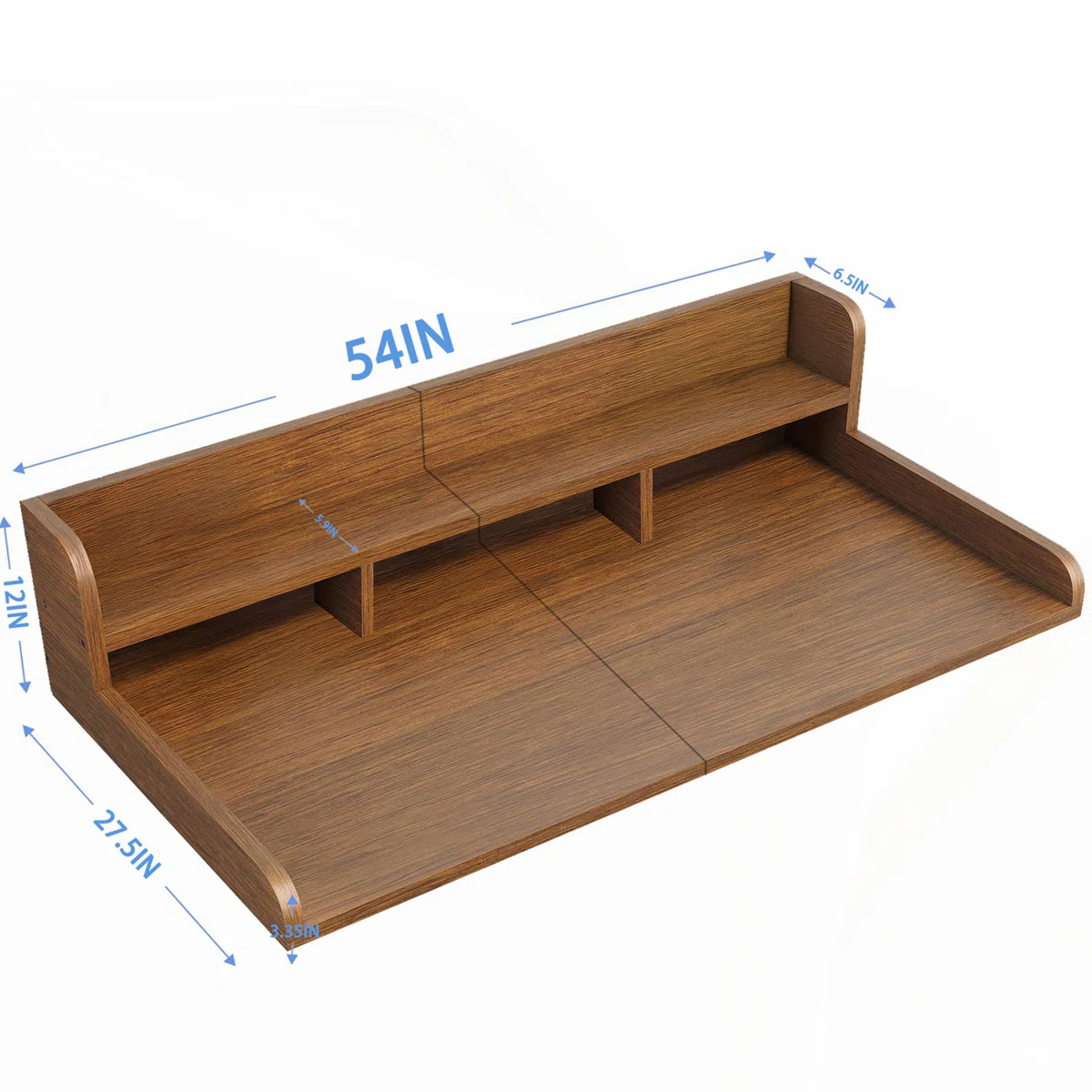 Washer Dryer Countertop, Laundry Wood Shelf Topper with Edge, Spacious Double Layer Organizer for... | Wayfair North America