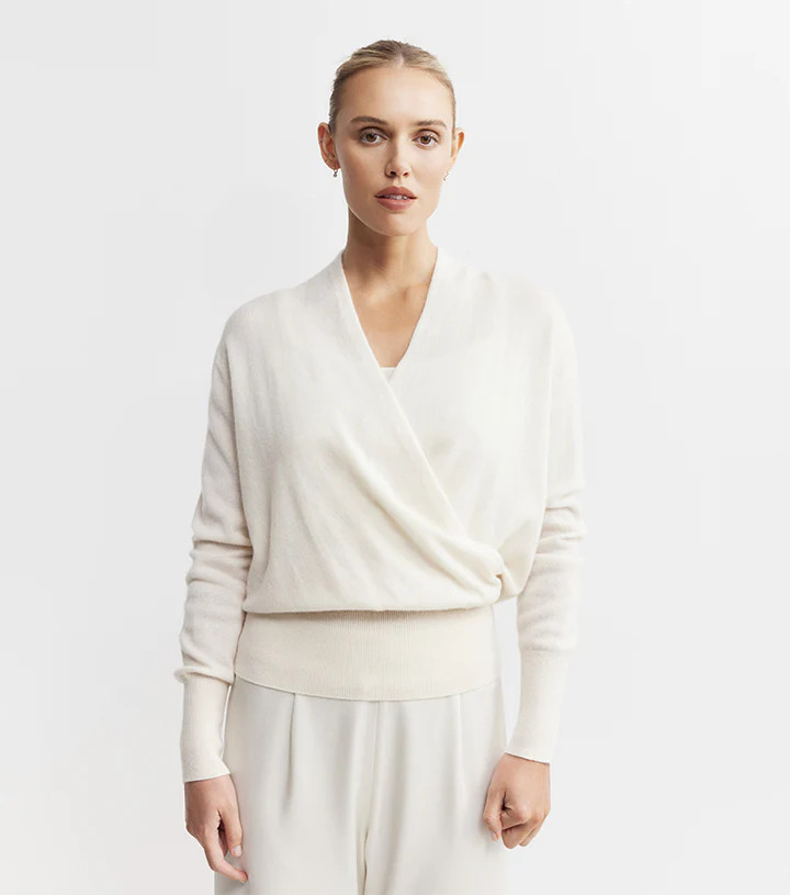 Cashmere Ballet Sweater - Cream | Elle & Riley