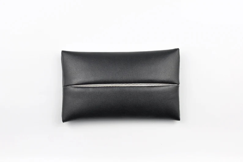 Pocket Tissue Holder for Purse, PU Leather Portable Travel Tissue Cover, Small Napkin Pouch, Gift... | Etsy (US)