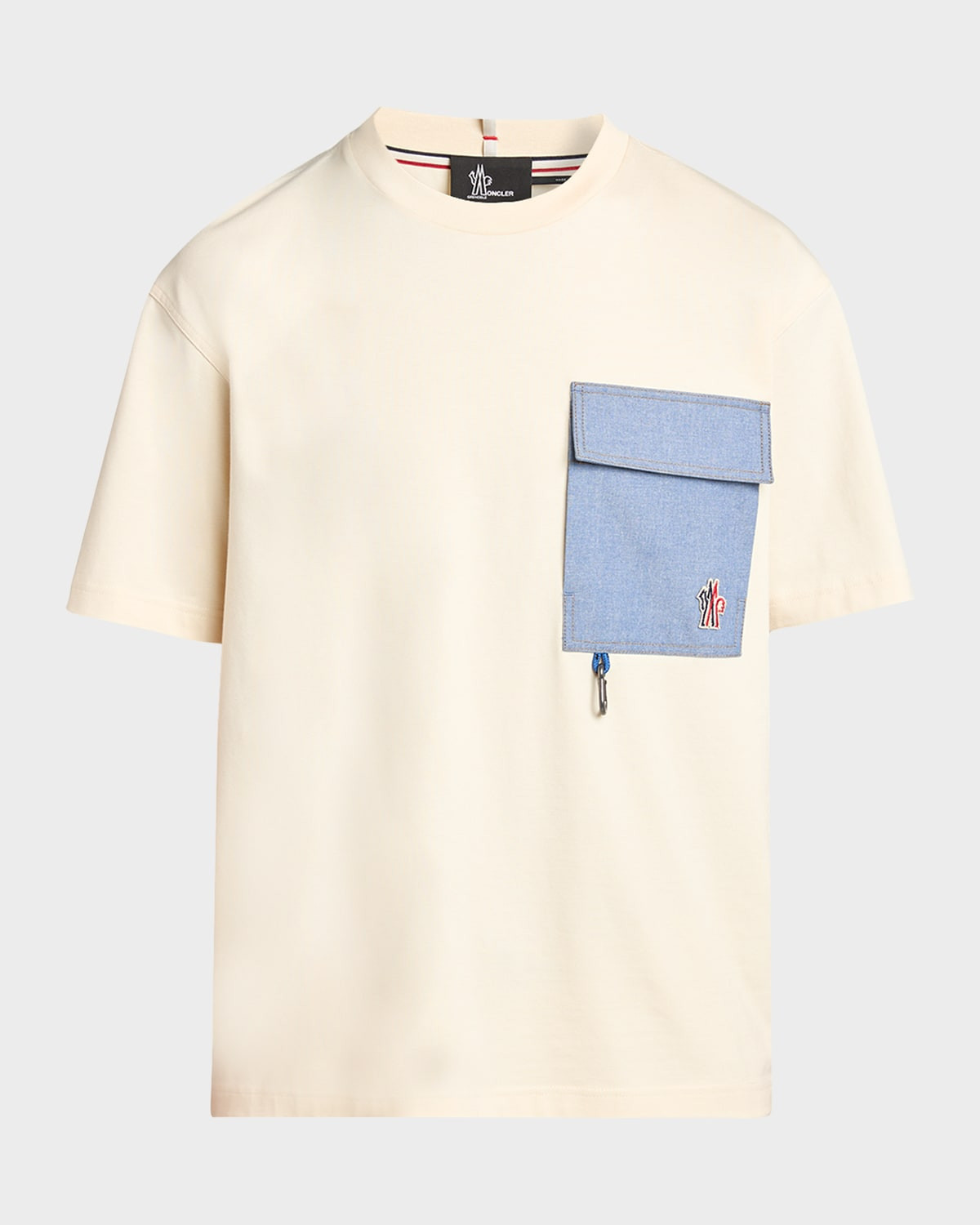 Men & apos;s Denim Pocket Cotton T-Shirt with Clip | Neiman Marcus