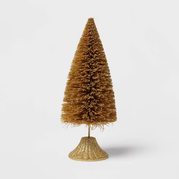 10" x 4" Bottle Brush Tree Gold - Opalhouse™ | Target