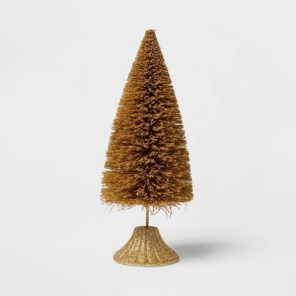 10" x 4" Bottle Brush Tree Gold - Opalhouse™ | Target